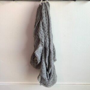 Unknown Brand Gray Knit Infinity Scarf